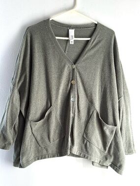 Relaxed velour cardigan